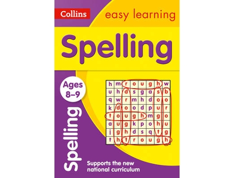 Livro spelling ages 8-9 de collins easy learning (inglês)