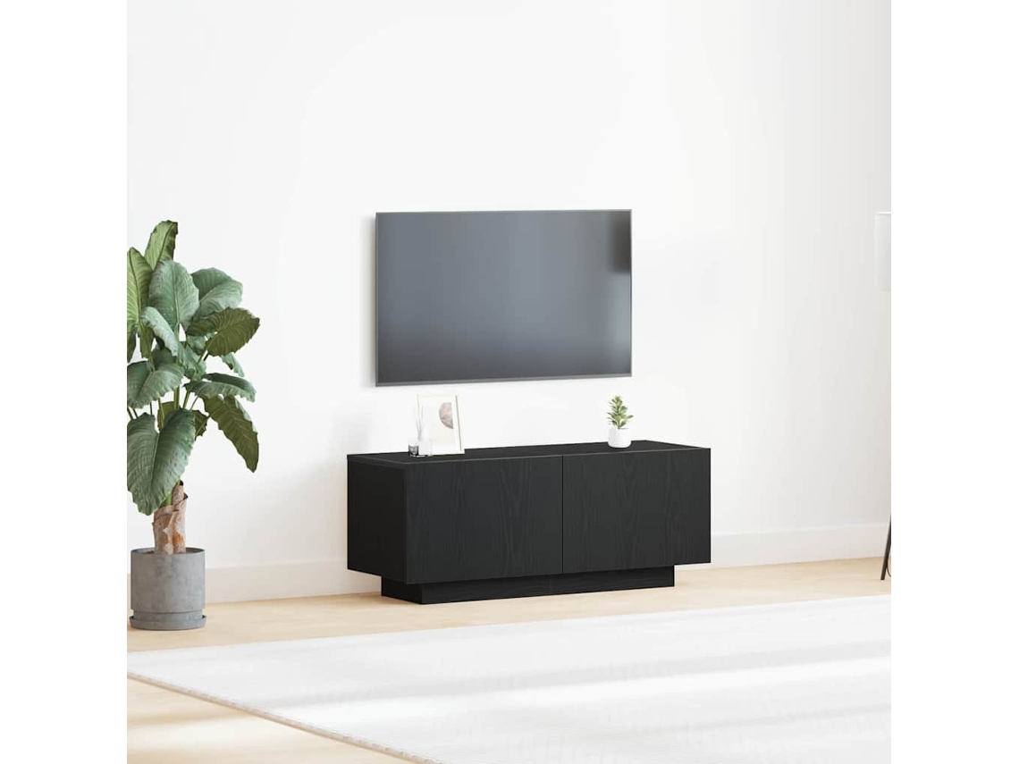 Vidaxl Gabinete Para Tv Carvalho Preto 100 X 35 X 40 Cm