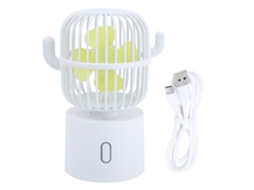 Ventilador Mini Usb Recargable Portátil Para Escritório, Lar E Escritório, 3 Velocidades, Branco
