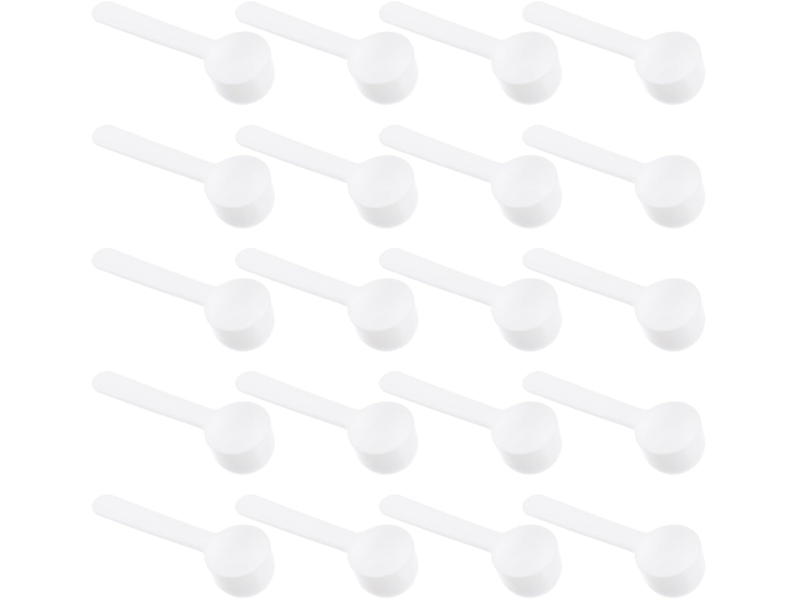 Colheres Medidoras Quantitativas, 100 Unidades, 5g Cada, Leite