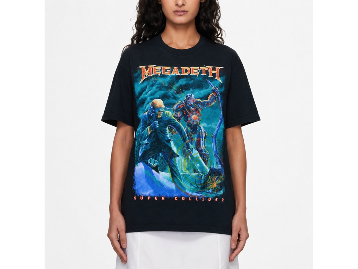 Megadeth Vic Canister T-shirt Unisex Adults Size:l