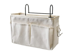 Lurelia Bolsa De Cabeceira, Suspensa, Com Bolsos, Para Sofá, 30 X 11 X 18,5 Cm, Branco
