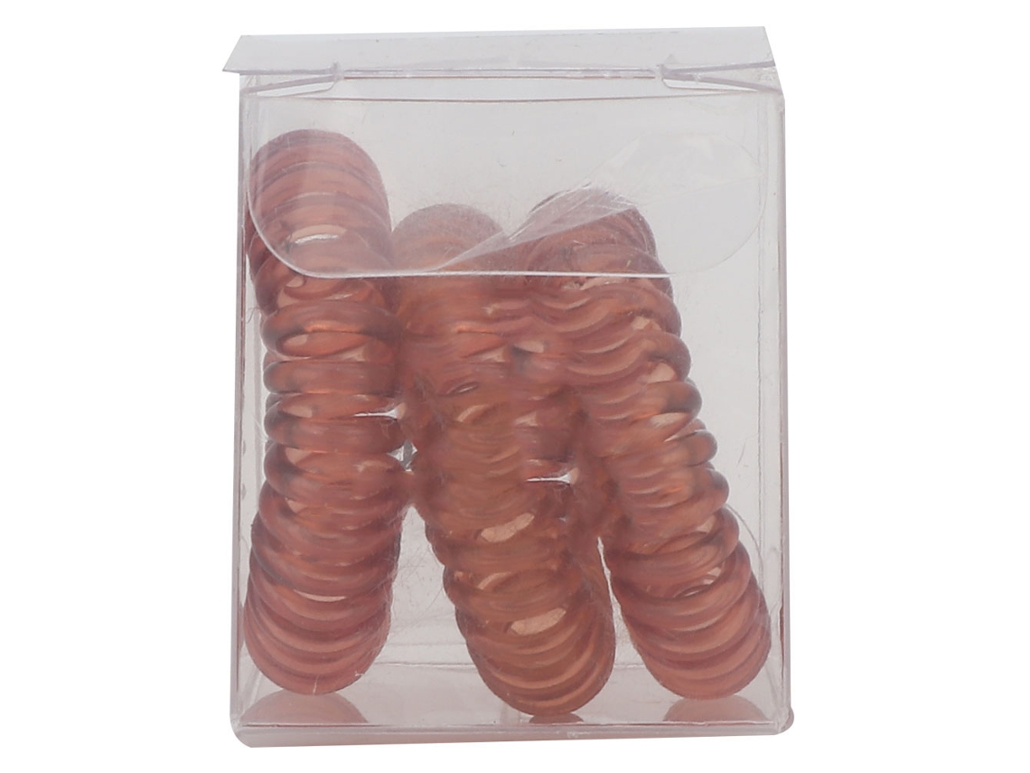 Anel De Cabelo De Fio De Telefone Colorido Com Alta Elasticidade Para Mulheres (marrom)