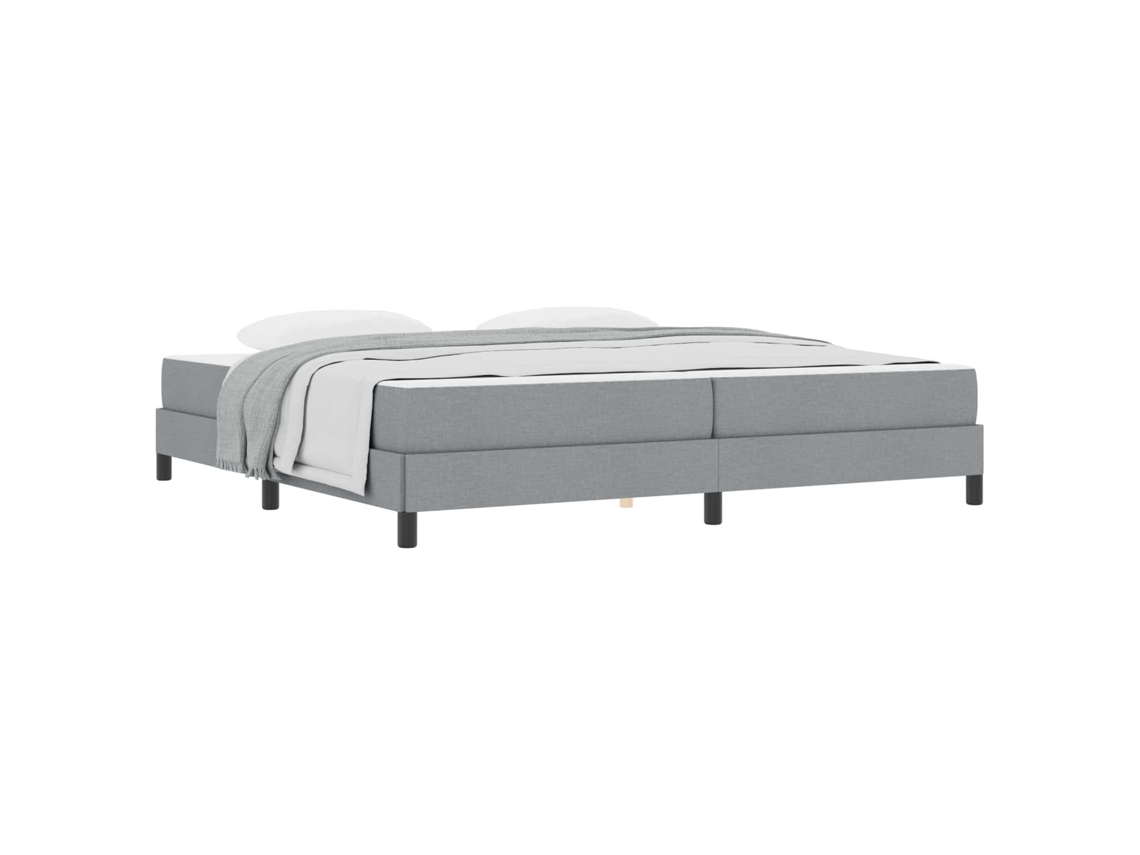 Cama Box com Colchão Cinzento Claro Tecido MAISON EXCLUSIVE 200x200 cm