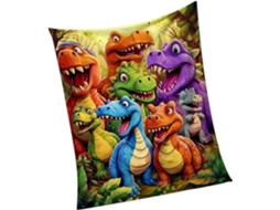 Flanela Genérica com Estampa de Dinossauro Roupa Cama Quente e Bonita, Macia, para Sofá Sala CHABERLU