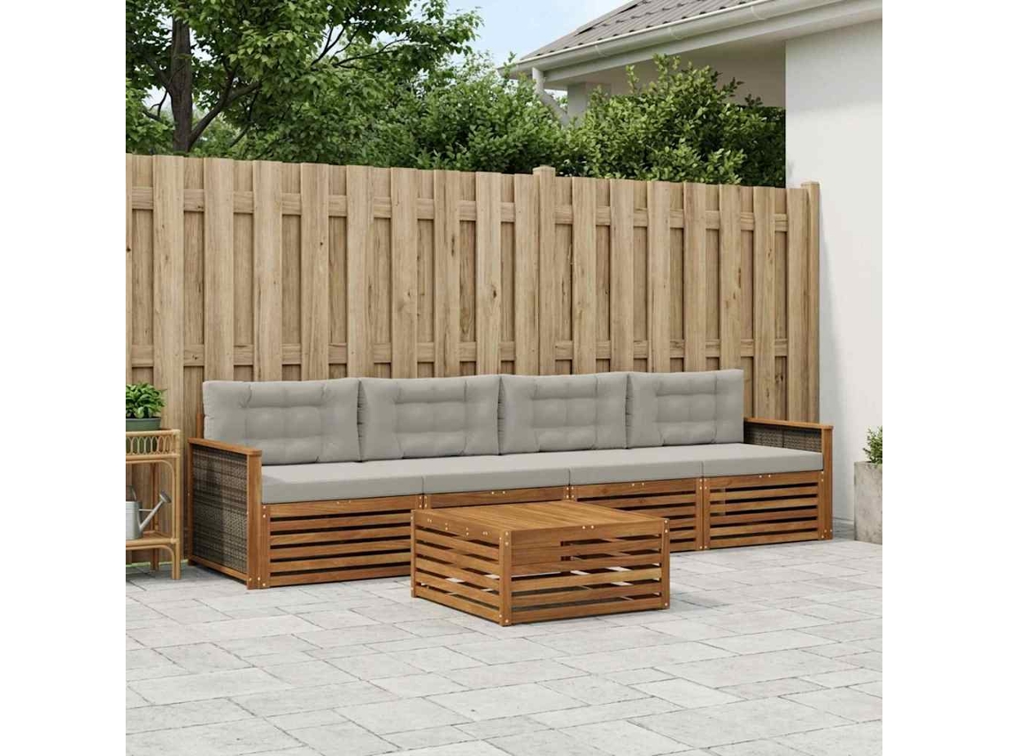 Vidaxl Conjunto De Sofás Para Exterior 5 Unid.