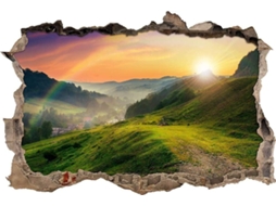 Adesivos Muraux Fantastique Paysage De Montagne En França Autocollant Adesivo Mural Para Salão De Beleza Chambre Cuisine Bureau Adulto Enfant 80x120cm
