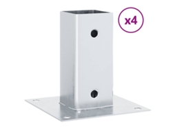 Post Base, Post Bases Vidaxl Prateado Aço (71 X 71 Mm)