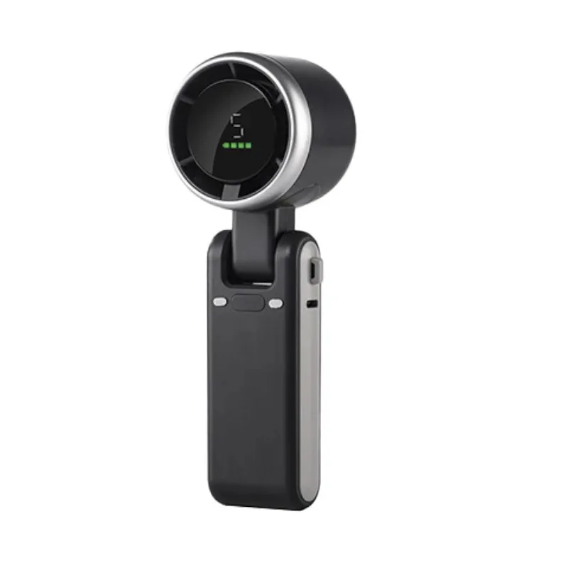 (preto) Mini Ventilador Portátil De Mão, Ventilador Dobrável Multifuncional, Recarregável Via Usb