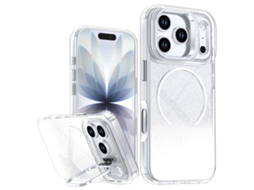 Capa Para Iphone 17 Pro Max Magsafe, Resistente A Impactos, Com Glitter Degradê - Branca