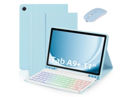 Capa de Teclado Bluetooth para Samsung Tab S7 Plus 12.4 polegadas X800/T970/T730 Teclado RGB retroiluminado com Rato XIAOMOYU