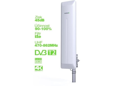 Evolveo Hdo, Antena Dvb T2 Externa Ativa, Filtro Lte, 4g, 5g Evolveo Hdo, Dvb T2 Lte,4g,5g