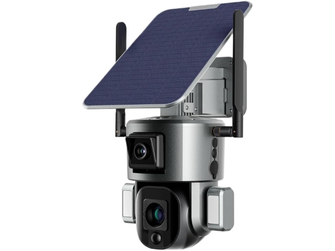 Câmera de Segurança Residencial Solar 4k de 8mp com Lente Dupla e Zoom de 10x/4x. SFUSHOS