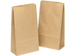 100 Unidades De Sacos De Papel Kraft Marrom Para Sanduíche Aquaforge