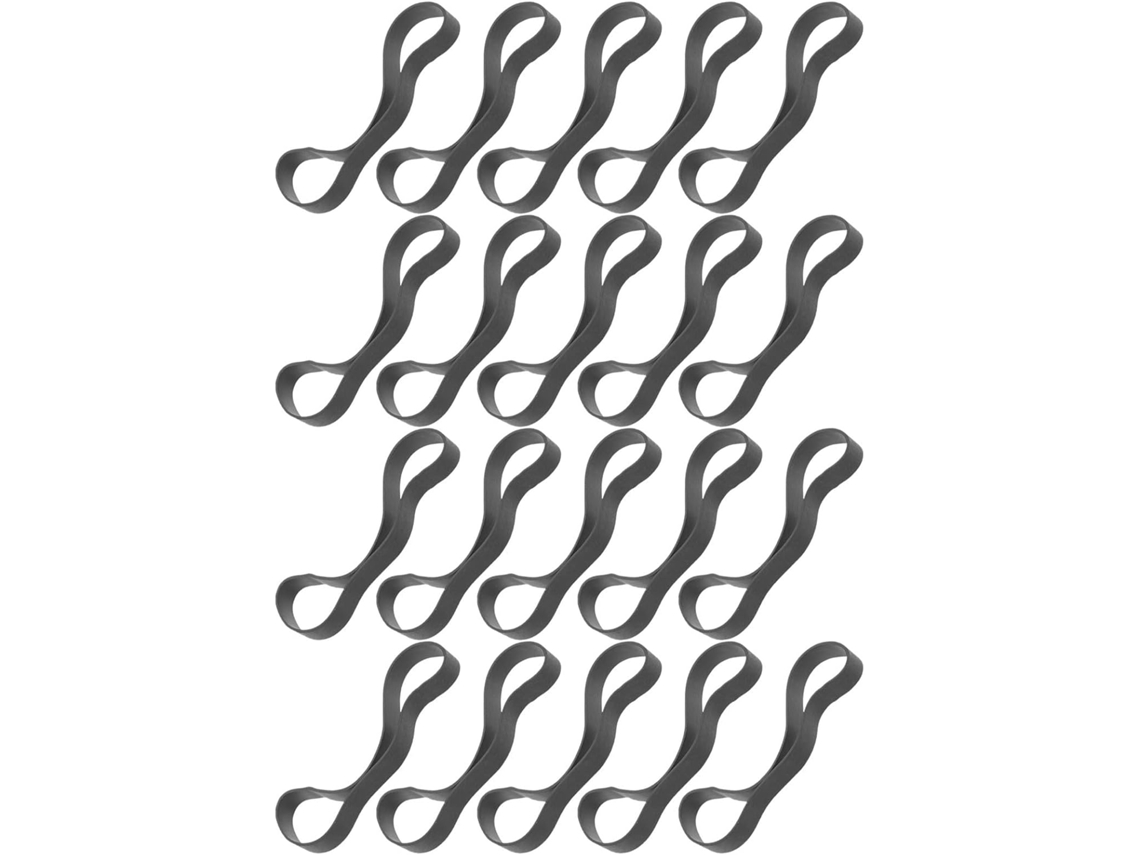 60 unidades de elásticos macios para cadernos e lousas, firmes e fáceis de usar.