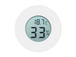 Termómetro Higrómetro Digital Lcd Mini Circular Embebido Interior Blanco
