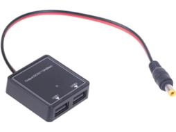 Adaptador De Energia Veicular Alta Velocidade Dc5521 Para 2 Usb,
