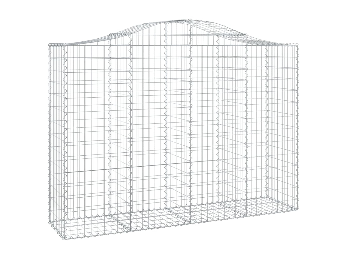 Gabion Basket, Gabion Baskets Vidaxl Prateado Ferro (200 X 50 X 140/160 Cm)
