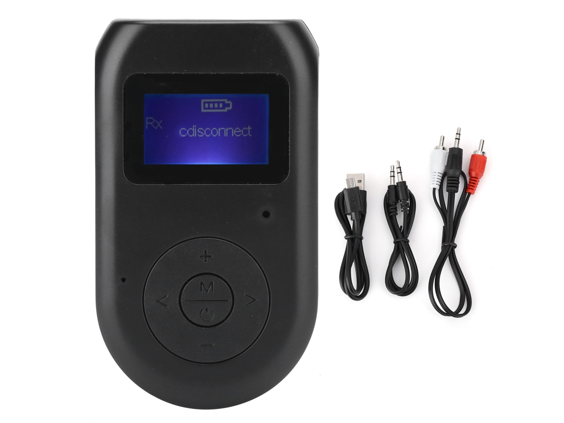 Aetheria adaptador Bluetooth 5.0 Receptor e Transmissor 2 em 1 com Tela Lcd e Chamada Hands Free Bt 11
