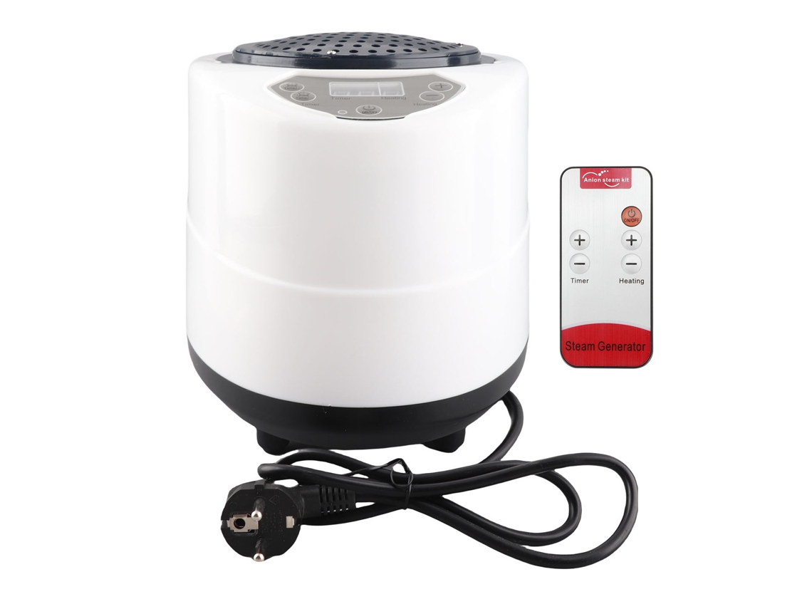 Gerador de vapor sauna 3L 1500W com controle remoto e proteção de segurança para spa e terapia
