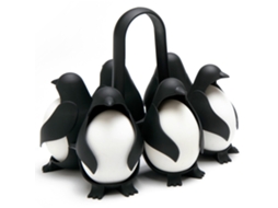 Suporte para Ovos Cozidos, 6 Unidades, Formato Pinguim, para Ovos Cozidos, Colorido