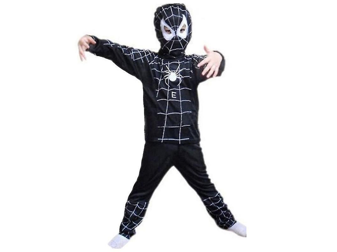 Traje Cosplay Para Crianças Meninos Spiderman Batman Superman Halloween Festa Carnaval Fantasia Homem-aranha Preto