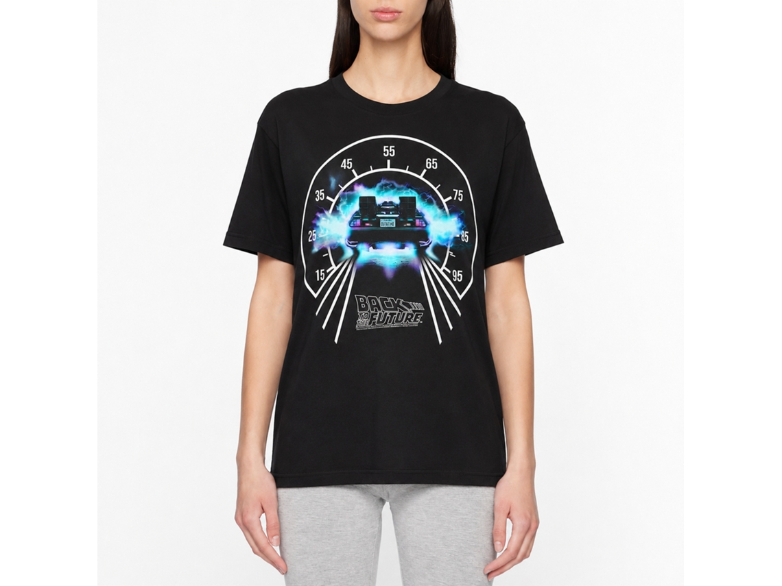 Rockinstone Back To The Future Movie Speedometer Black Adult T-shirt Size:xxxl