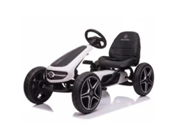 Go Kart De Pedales Para Crianças Mercedes - 3 A 7 Anos - Rodas Eva - Branco