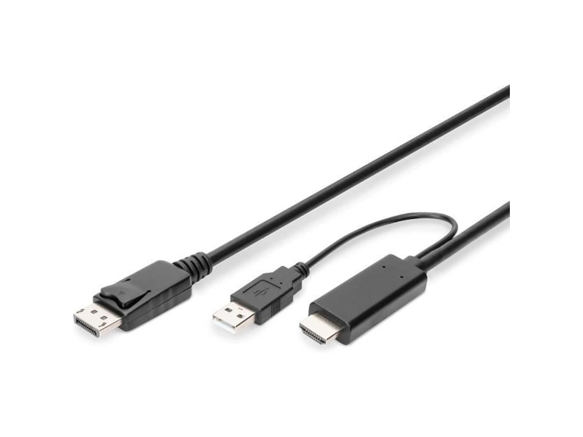 Lurelia Cabo Adaptador Hdmi Para Displayport 4k 30 Hz 2m, Plug Play