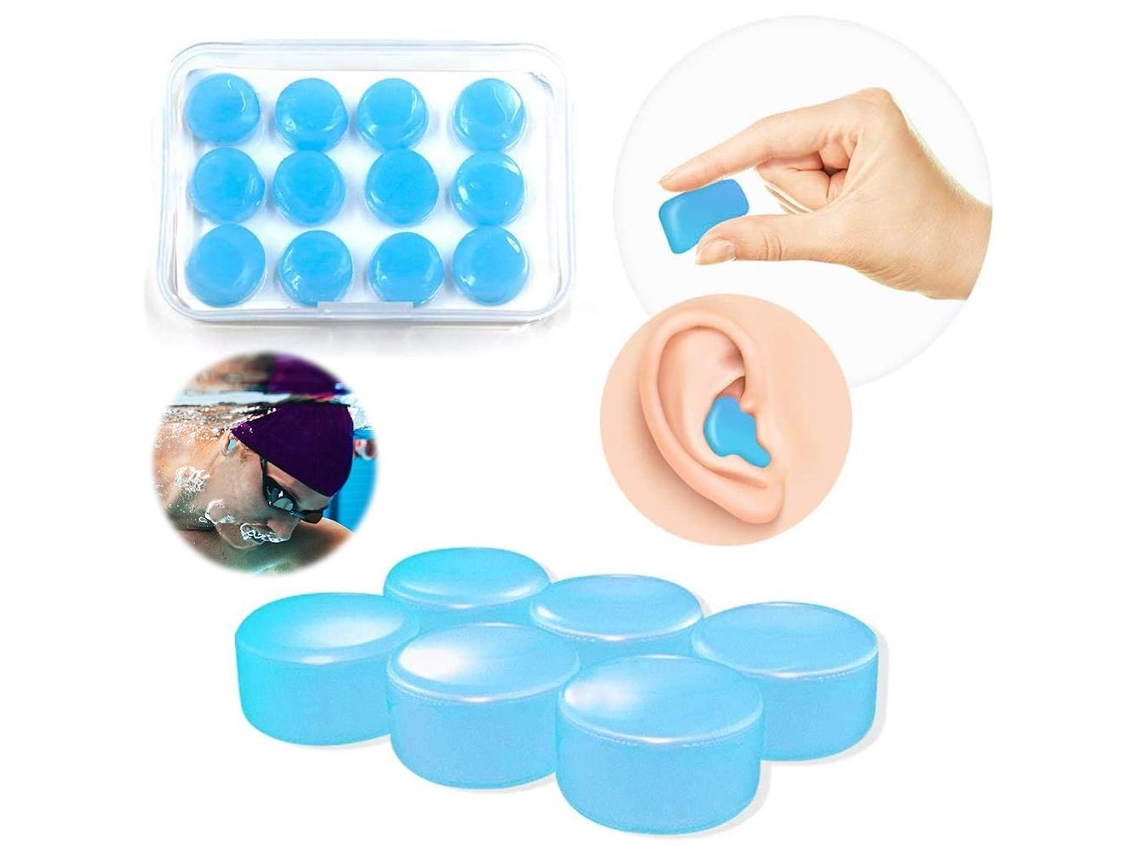 2026 12pcs Tapones de Oreja de Silicona Antirruido Impermeables Reutilizables para Dormir