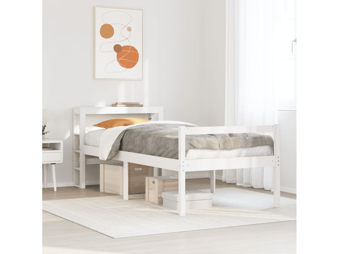 Vidaxl Cama Para Idosos Com Cabeceira 75x190 Cm Pinho Maciço
