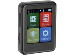 Leitor Mp3 Bluetooth YIZHOOD D2 1.8Inch Cartão Tf 128Gb Preto