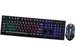 Conjunto Teclado Gamer Mecânico Iluminação Rero Usb, Escritório Noire