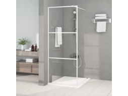 Vidaxl Divisória De Chuveiro Branco 80x195 Cm Vidro Esg Transparente