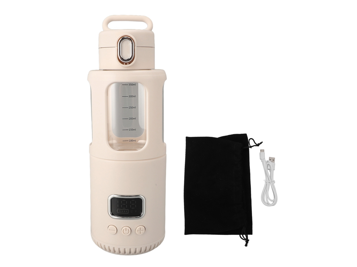Aquecedor De Leite Portátil Inox 350ml Usb 10000mah