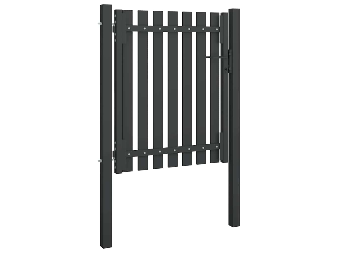 Porta de cerca de jardim em aço 100x100 cm antracite MAISON EXCLUSIVE