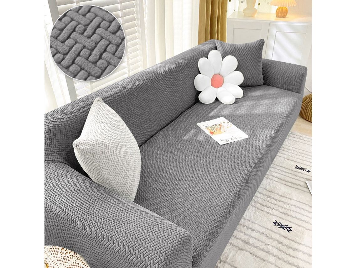 Capas De Sofá, Elásticas E Impermeáveis ​​para Sofá De Casal (cinza Claro 145-185 Cm) Cuich