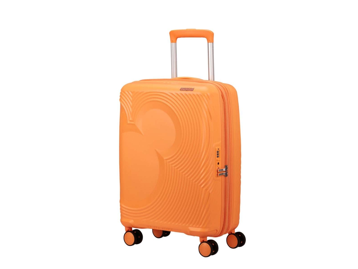 Mala De Cabine American Tourister Mickey Magic 55cm 4 Rodas Laranja 37l