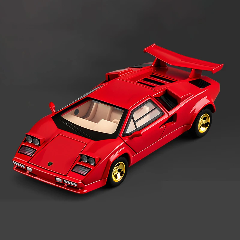 (vermelho) Miniatura De Carro Supercarro Em Liga Metálica, Escala 1:32, Com Efeitos De Som E Luz.