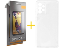 Capa e 2 Películas de Vidro Full Samsung A32 5G SKYHE Silicone Líquido Transparente