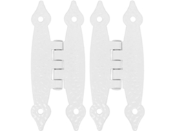 Dobradiças De Ferro Antigo Para Armários Com Acabamento Branco, 2 Peças, 3, 5 Polegadas, Formato H, Para Armários