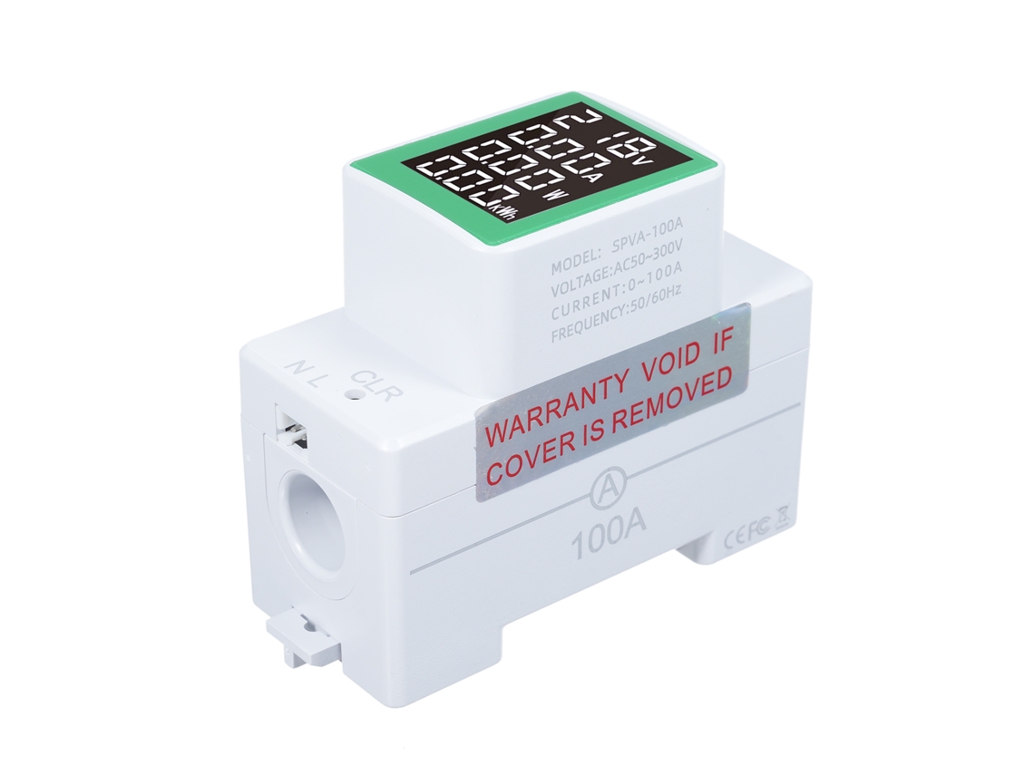 Medidor Digital De Energia Din Rail Pzem-008 100a Lcd 50-300v Monitor De Kwh