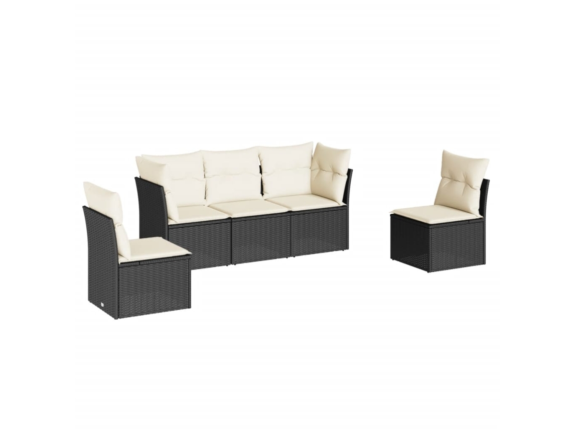 Garden Sofa Set, Garden Sofa Sets Vidaxl Preto Rattan / Vime (n/a)