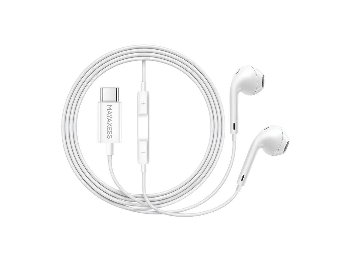 Fones de Ouvido MAYAXESS com fio USB-C para Pixel 6a