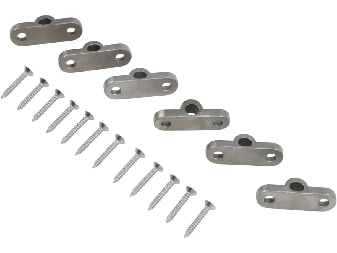 Conjunto de 6 peças de aço inoxidável para toldo vertical.