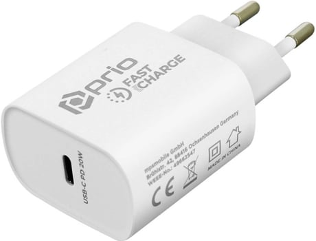 Carregador Parede PRIO 14670 (3A - USB C - Branco)