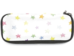 Porta-lápis grande Aquarela com estampa de estrelas e arco-íris, organizador escolar, para mesa, para adultos.