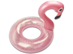 Flamingo Inflável, Boia Inflável Para Piscina, Flamingo Inflável Com Glitter, 90 Cm