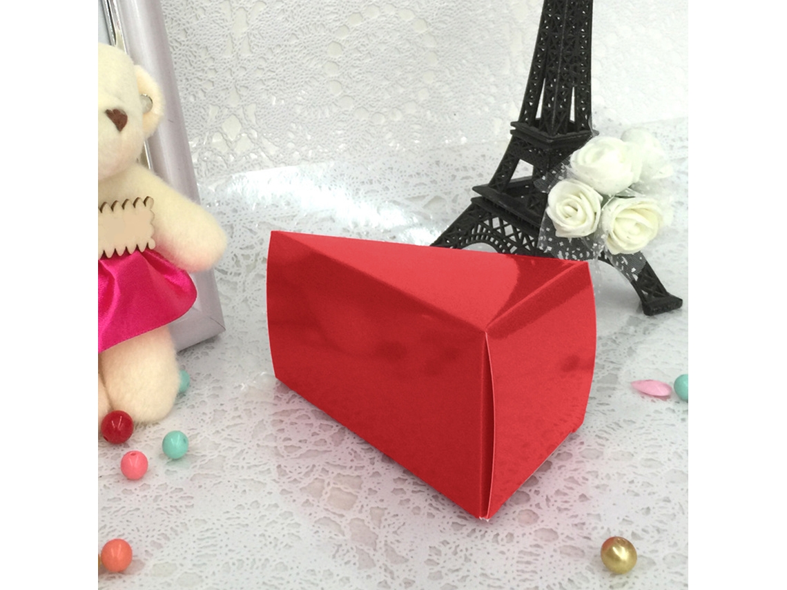 Triangle Wedding Favor Box (large Size, Red, Pack Of 10) Eoocoo