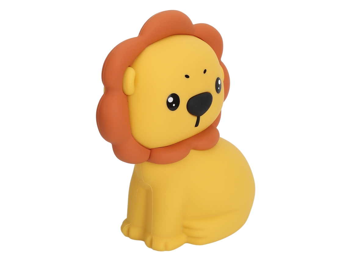 Cute Lion Silicone Night Light Color Adjustable Tap Control 1200mah Rechargeable